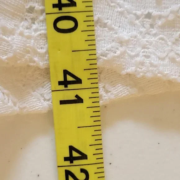 Dana Buchman White Lace Lined Asymmetrical Hem Maxi Dress Women Size L NWT - Picture 5 of 10